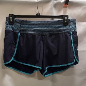 Lululemon Women's Navy and Teal Athletic Shorts - Waist 34”